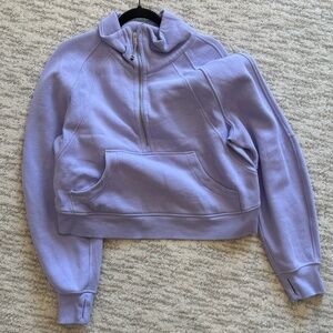LIKE NEW! Lululemon Scuba Oversized Funnel-Neck Half Zip - Purple - M/L